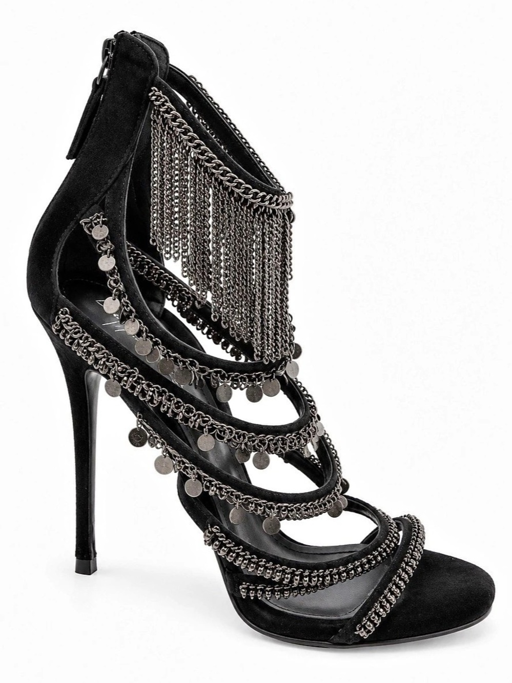 Giuseppe Zanotti Embellished Strappy High Heels in Black